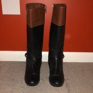 Bandolino black and brown leather boots size 7